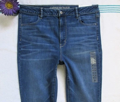 New AMERICAN EAGLE Womens High Rise Jegging Stretch Jeans Size 16 Long - Image 1 of 4