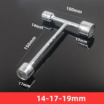 T Handle 3 Way Socket Wrench Trifork Tool for Bike Repair and Maintenance 819mm - Image 1 of 4