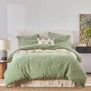 Leti Palm Quilted Quilt Cover Set - Picture 1 of 6