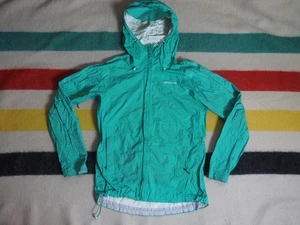 Patagonia H2no Torrentshell Seafoam Logo Wind Rain Zip Hiking Jacket Womens M - Picture 1 of 12