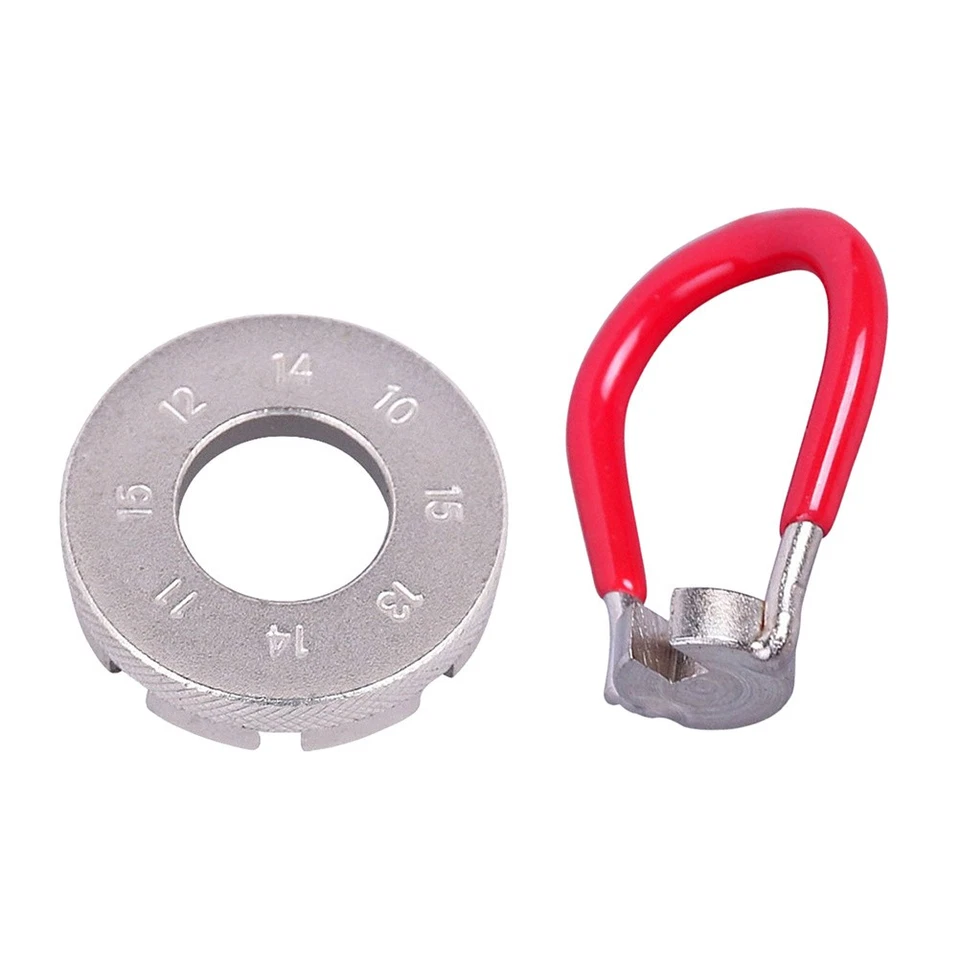  2 Pcs Bike Rim Truing Tool Bicycle Maintenance Chiave Per Raggi Bici Tira - Immagine 1 di 1