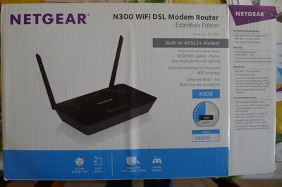 Modem NETGEAR N300 WiFi DSL Modem Router - mod. D1500 - Immagine 1 di 4
