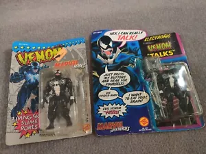 Vintage Menge 2 Marvel Superhelden Venom Talks & lebende Haut Schleimporen 1991 - Bild 1 von 9