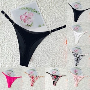 Women Sexy High Cut G-string Thongs T Back Underwear Panties Lingeries Sleepwear - Picture 1 of 18