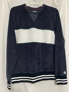 Champion Todd Snyder Sweatshirt Terry Cloth Striped Retro Size Med Poly/Cot Port - Picture 1 of 16