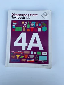 Homeschool Dimensions math Singapore Math Student Textbook 4A c. 2021 used - Picture 1 of 9