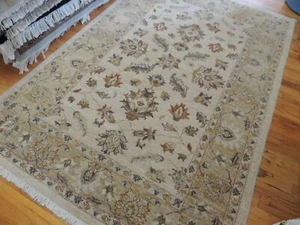 4x6  Peshawar Oriental Area Rug wool Beige Rust Blue Green hand-knotted  - Picture 1 of 11