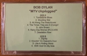 BOB DYLAN MTV Unplugged 1995 US ORG Sony Music Advance PROMO Only CASSETTE Mint - Picture 1 of 4