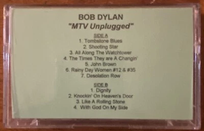 BOB DYLAN MTV Unplugged 1995 US ORG Sony Music Advance PROMO Only CASSETTE Mint! - Image 1 of 4
