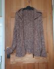 Passport Brown Chunky Cable Knit Long Sleeve Hooded Double Zip Carigan Size S