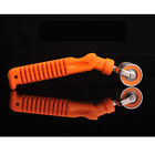 Edelstahl Wandaufkleber Roller Flache Andruckrolle DIY Tool (Silber + Orange)
