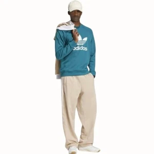Adidas Adibreak Wonder Pantalones Blancos Grandes Botones a Presión Cintura Elástica Rayas NUEVO - Imagen 1 de 9