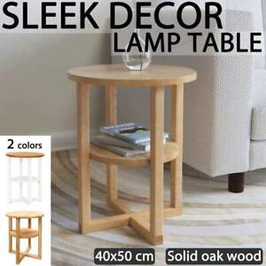 New Solid Oak Wood Lamp Table Wooden Side Coffee Couch Table Multi Colours Home