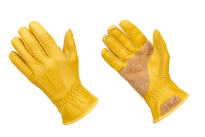 Biltwell Work 2.0 Motorrad Leder Handschuhe gold gelb - Bild 1 von 4