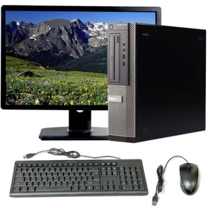 Dell i5 Desktop SSD 512GB 8GB RAM Intel Core 22" LCD Monitor Windows 10 Pro WiFi - Picture 1 of 6