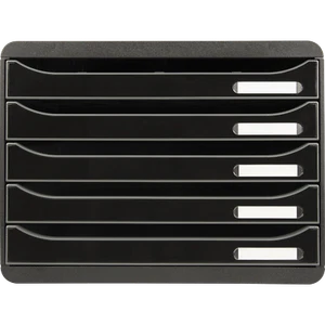 Exacompta Schubladenbox BigBoxPlus Horizon Quer 5 Schub Schwarz Glossy 308714D - Bild 1 von 6
