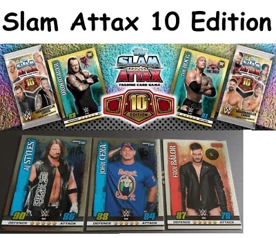 Slam Attax 10th Edition RED limited edition cards Finn Balor John Cena AJ Styles - Image 1 of 3