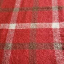 Hudson Bay Co Made in Scotland Vintage Plaid 70/30% Mohair & Wool Fringed Throw
