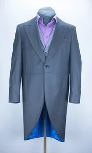 Royal Ascot Mens Black Wedding Evening Formal Tailcoat Jacket Size 48 - Picture 1 of 13