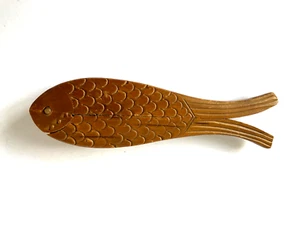 Vintage Wooden Fish Carved Nutcracker - Picture 1 of 7