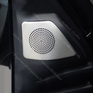 stainless steel Door Speaker Audio Ring Cover For Mitsubishi Pajero 2007-2019 - Picture 1 of 6