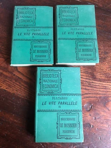 Plutarco. Le vite parallele. 3 voll. (di 4). 1889 - Foto 1 di 3