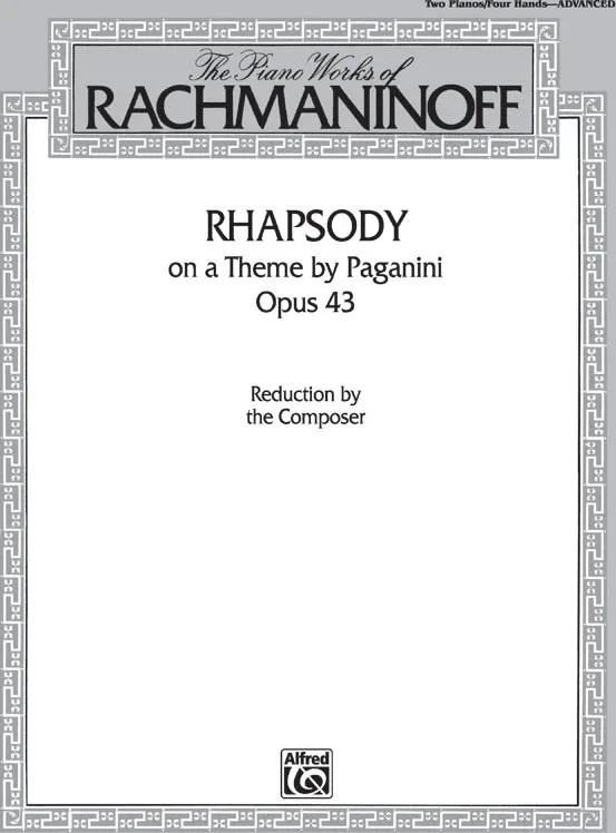 The Piano Works of Rachmaninoff: Rhapsody on a Theme by Paganini, Opus 43: Re... - Image 1 of 1
