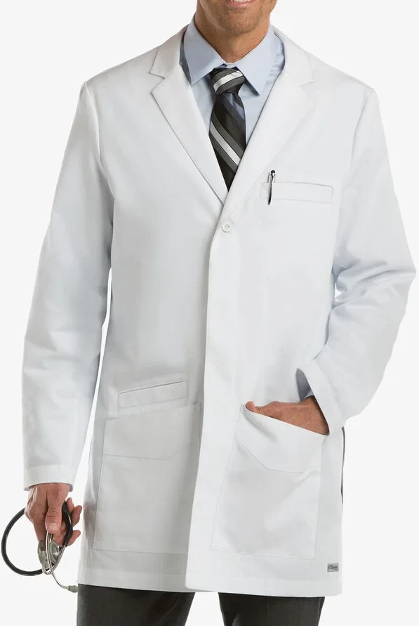 Grey's Anatomy Professional Wear 0917 - Abrigo de laboratorio de 35" de ajuste clásico de 6 bolsillos para hombre Foto 1 de 1