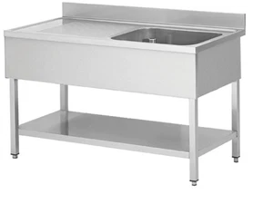 Gastrospüle Spültisch Spülbecken Spüle Spültheke 1 Becken rechts 1200x700x850 mm - Bild 1 von 1