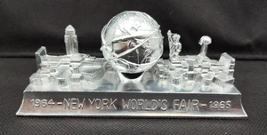 1964-1965 New York Worlds Fair Unisphere United States Steel Metal Paperweight - Picture 1 of 10