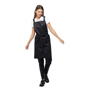 ARVIKO Aquasafe Waterproof Cross-Back Bib Apron - Unisex One Size (Black) - Picture 1 of 6
