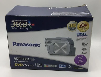 Boxed Panasonic NTSC 3CCD DVD Camcorder 3.1MP Still Video Transfer (VDR-D300GT-S - Image 1 of 3
