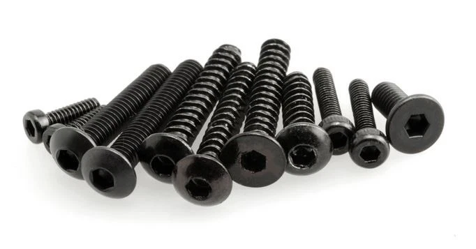 Axial AXA466 Hex Socket Tapping Flat Head - M3x12mm (Black) (10) - Image 1 of 1