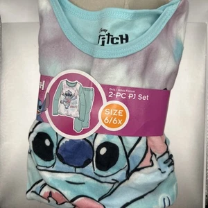 NWT Disney Stitch girls size 6/6X pajamas lounge sleepwear fleece - Picture 1 of 2