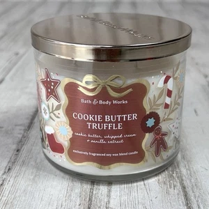 NEW Cookie Butter Truffle 3-Wick Candle 25-45 burn hours 14 oz Bath & Body Works - Picture 1 of 10