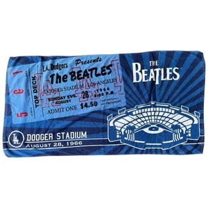 Beatles Dodgers Stadium 50 aniversario de 1966 concierto promoción toalla sorteo - Imagen 1 de 5