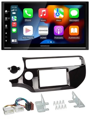 Kenwood DAB USB Bluetooth 2DIN MP3 Autoradio für Kia Rio UB ab 15 piano-schwarz - Bild 1 von 4