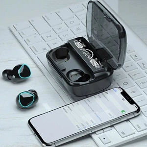 M10 Wireless Bluetooth Earbuds Stereo Headphones Mic Noise Cancelling Sport - Picture 1 of 17