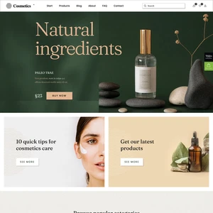 Cosmetics Websites Design for Sale with Free VPS Web Hosting - Picture 1 of 7