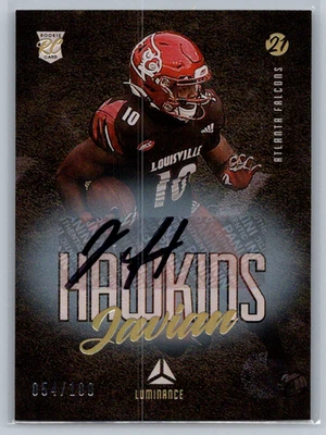 2021 Panini Luminance JAVIAN HAWKINS Rookie RC Auto /100 FALCONS - Image 1 of 2