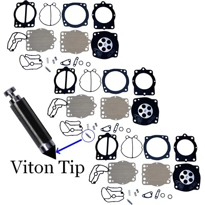 3X For Kawasaki Jet Ski Carburetor Rebuild Kit 750 900 1100 STX XIR ZXI - Image 1 of 4