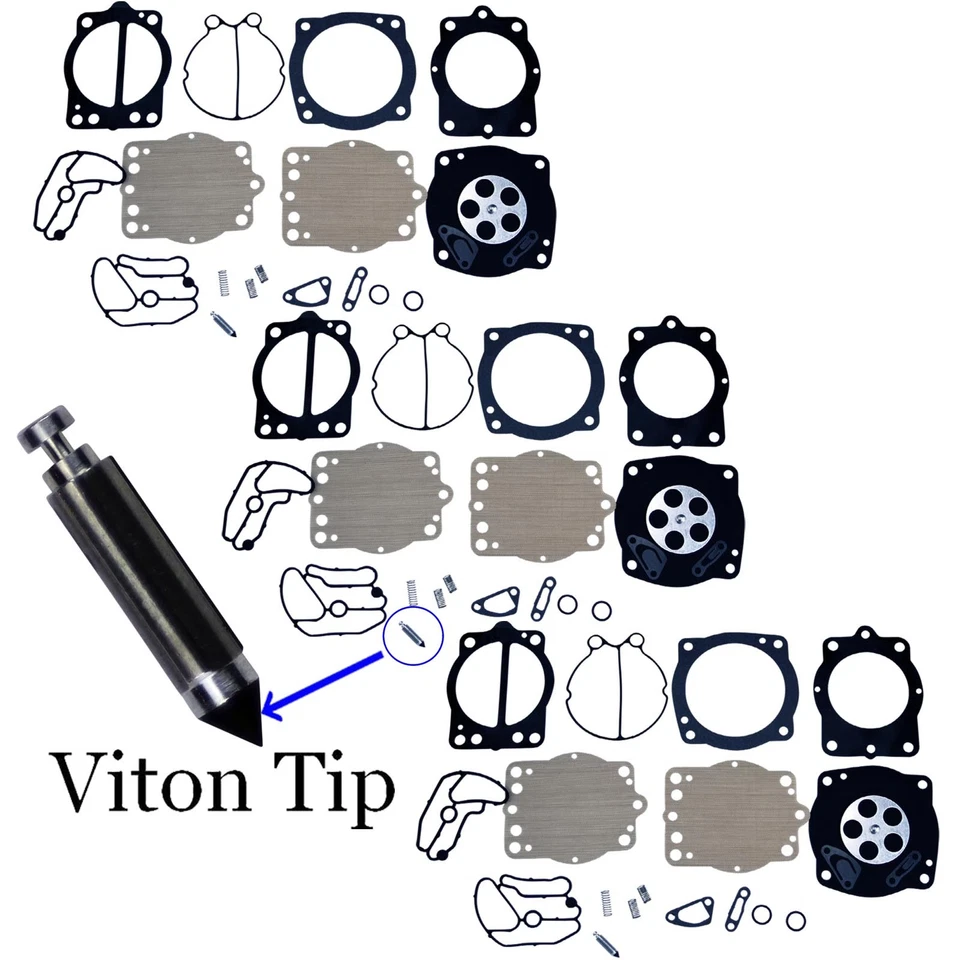3X For Kawasaki Jet Ski Carburetor Rebuild Kit 750 900 1100 STX XIR ZXI - Image 1 of 4