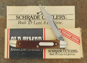SCHRADE OLD TIMER USA 1979-2004 BAR SHIELD MIGHTY MITE LOCKBACK KNIFE 18OT