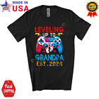 Level Up To Grandpa Est 2024, Father&#39;s Day Game Controller,Pregnancy Gamer Shirt
