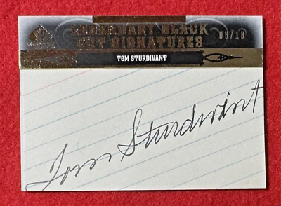 Tom Sturdivant 2011 SP Legendary Black Cuts Signatures Autograph #d/18 Yankees - Image 1 of 2