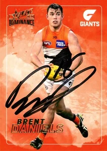 Signed 2020 GWS Giants AFL Dominance Card - Brent Daniels - Picture 1 of 3