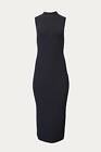 Geel Willow Ribbed Jersey Open-Back Sleeveless Turtleneck Dress for Women