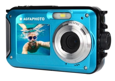 AgfaPhoto WP8000 Digitalkamera Unterwasser blau +Kamerabeutel und 64 GB microSD - Bild 1 von 4