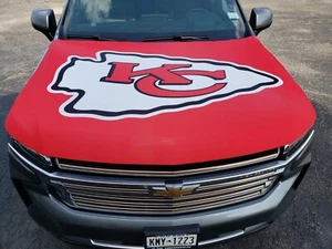 Kansas City Chiefs Auto Hood Cover | Gift for Chiefs Fans | Hood Flags | Unique - Picture 1 of 6