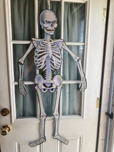 Vintage Beistle Life Size Cardboard Jointed Skeleton Halloween Decor - Picture 1 of 7